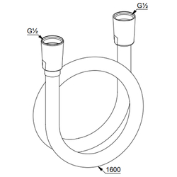 Душевой шланг Kludi LOGOFLEX пластик, хром (6105605-00)