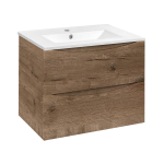 Тумба под раковину Vincea Mia 700 подвесная, 2 выкатных ящика soft close, V.Oak