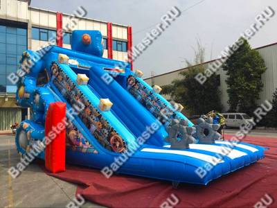Надувная горка "Весёлый робот" 8*6*7 м