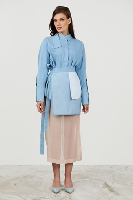 Юбка-фартук из джинсы