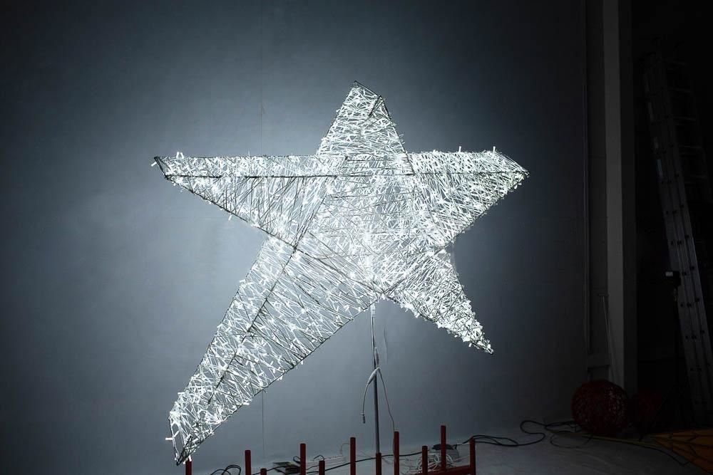 Световая макушка (навершие/верхушка) «Гагаринская звезда» -  стеклонить