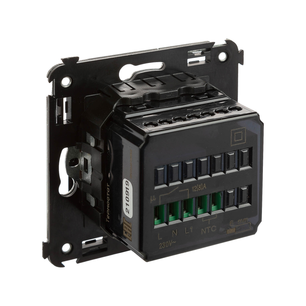 Термостат для теплых полов в стену, "Avanti", "Черный квадрат"