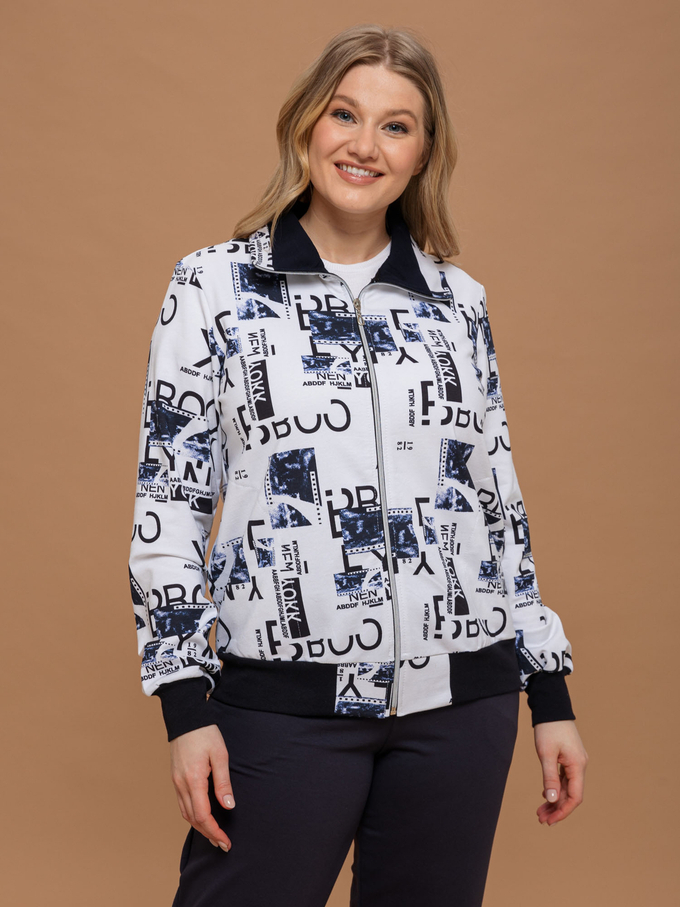 Толстовка К-184/белый-бруклин