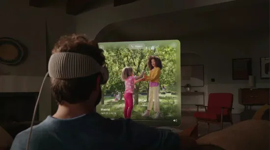 Очки виртуальной реальности Apple Vision Pro, 1 ТБ, серебристый/белый