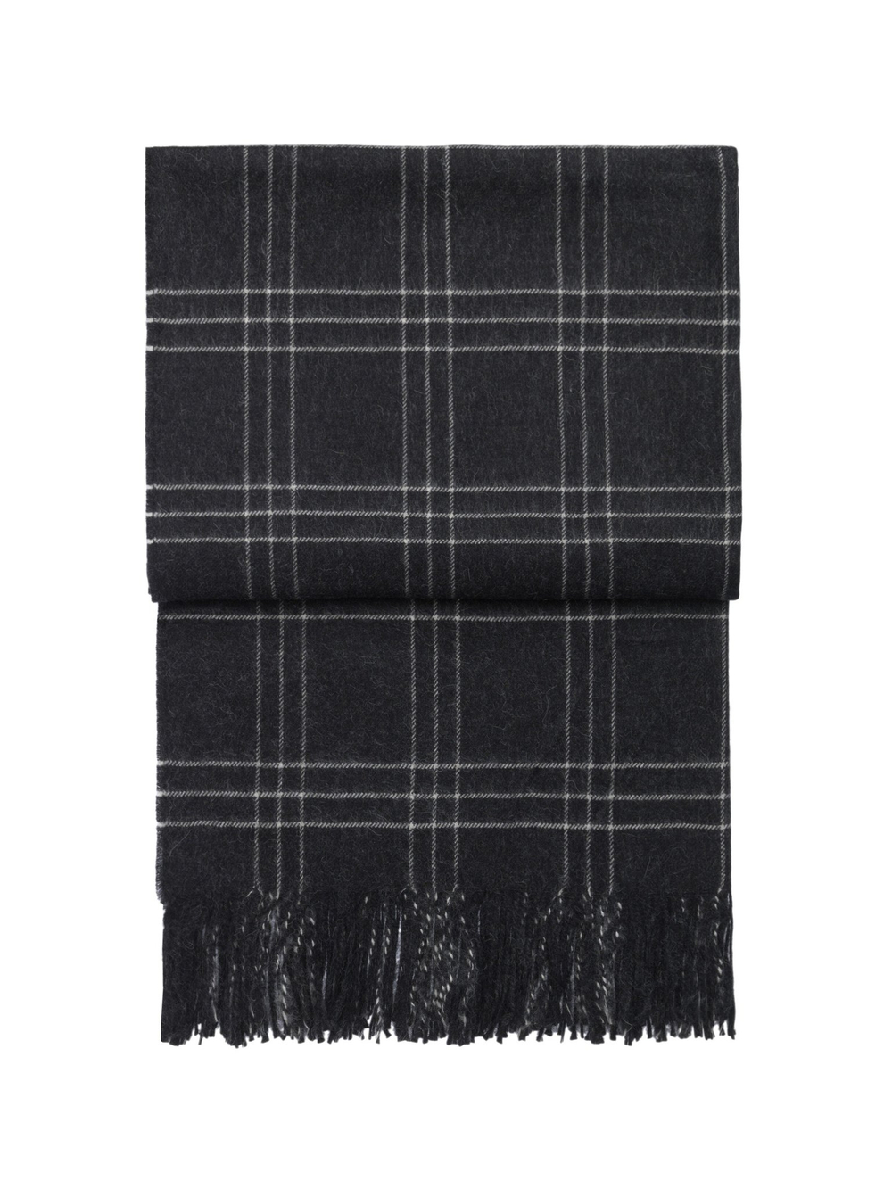 Плед 130x200 Elvang Superior Dark Grey/White