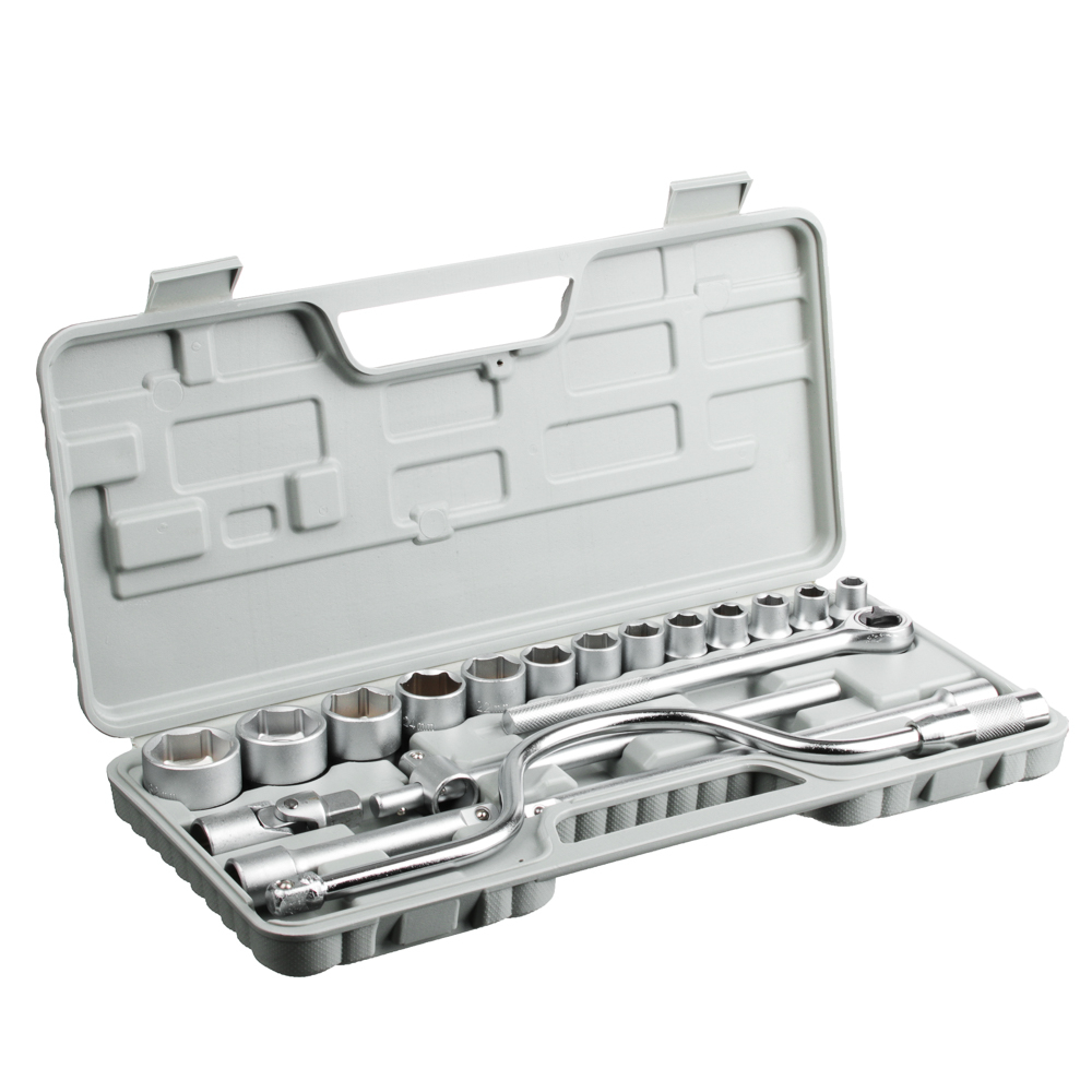 Набор головок  19пр ЕРМАК 6-гран 1/2 (10-32мм) 736566 кейс