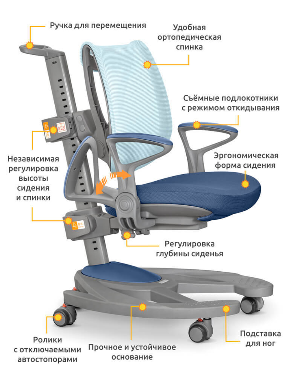 Детское кресло Mealux Galaxy KBL (арт. Y-1030 KBL)