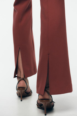 ZARA БРЮКИ FLARED, МАРСАЛА