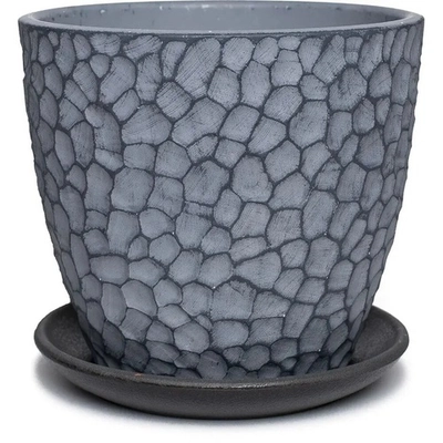 Горшок керамический БЕТОН МАНГО D120 ММ 0,7Л СЕРЫЙ