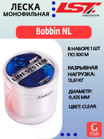 Монофильная леска для рыбалки LINESYSTEM Bobbin NL clear 300m 40LB #10,0 (0,52mm)