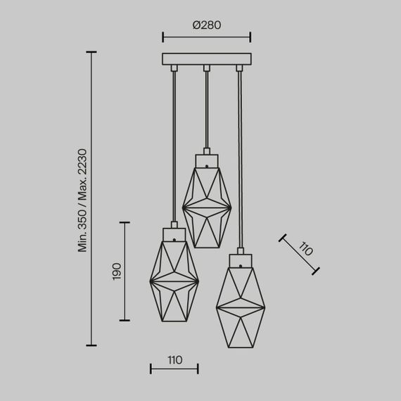 Подвесной светильник Maytoni Coctail time MOD325PL-03G