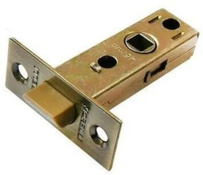 Защелка межкомнатная, с пластиковым язычком LP6-45 бронза античная