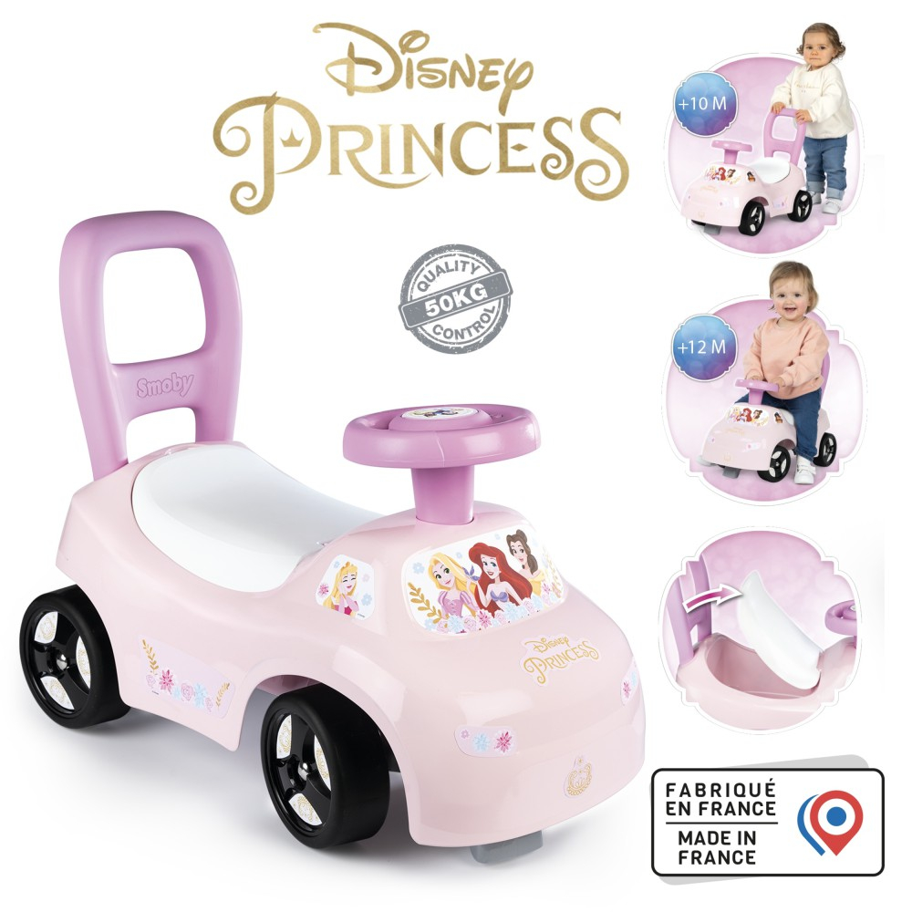 Детская каталка-толокар Smoby Disney Princess 720549WEB розовая для малышей от 10 месяцев — фото 2
