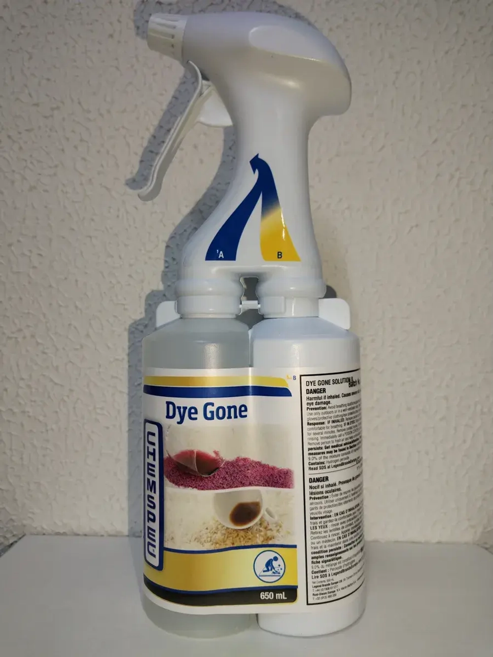 Chemspec Dye Gone - двухкомпонентный пятновыводитель.