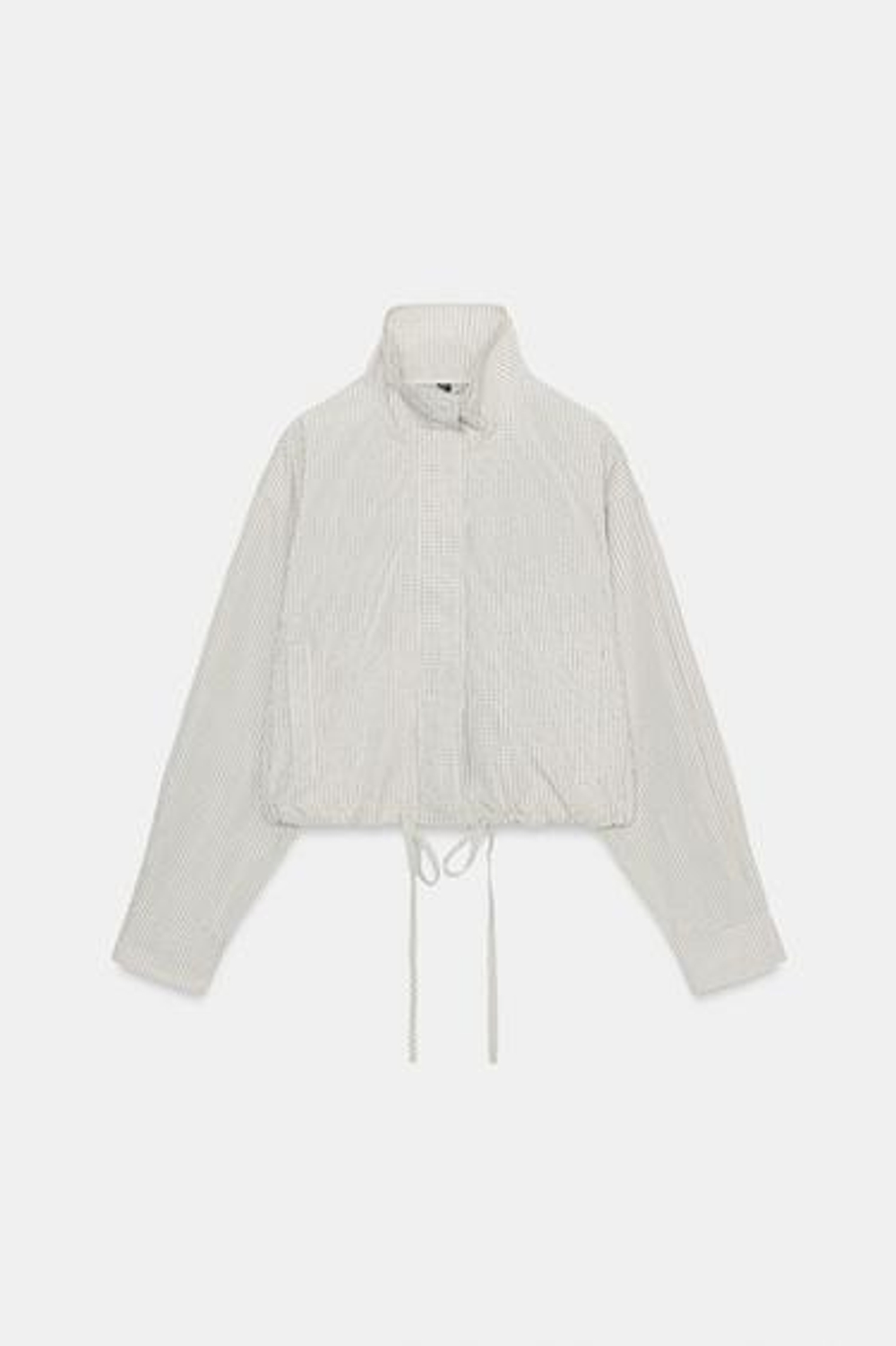 Нейлоновая куртка с каре - ZARA