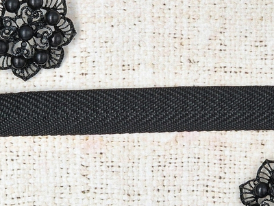 Лента окантовочная (стропа) 7,5 гр/м, ш. 22 мм, чёрный