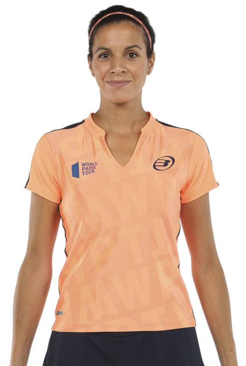 Женское поло Bullpadel Yacopi Polo Woman - naranja fluor
