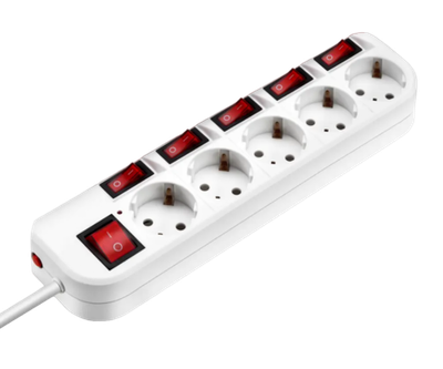 Сетевой фильтр Buro 500SH-1.8-W 1.8м (5 розеток) белый