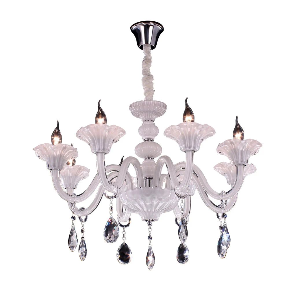 Citilux Ирида CL351180 Люстра стеклянная подвесная Белая