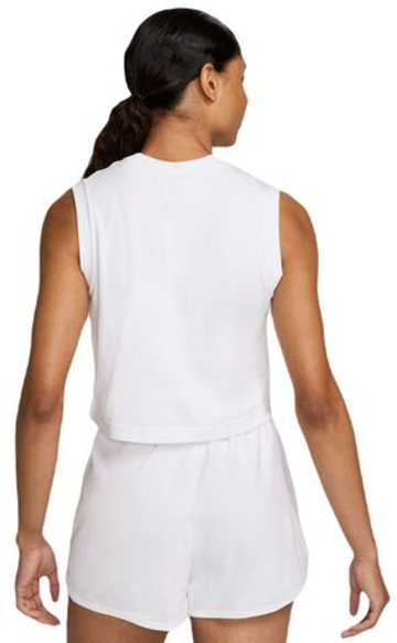 Женский топ теннисный NikeCourt Heritage Cropped Tennis Tank Top - белый