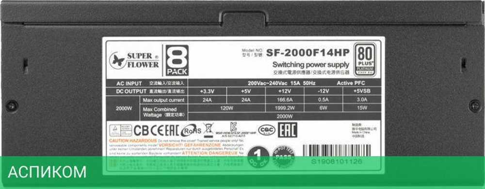 Блок питания Super Flower Leadex Platinum 2000W Black (SF-2000F14HP)