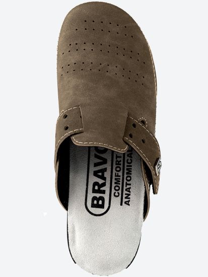 501 | "Natasa" | Коричневые женские медицинские сабо с закрытым носом