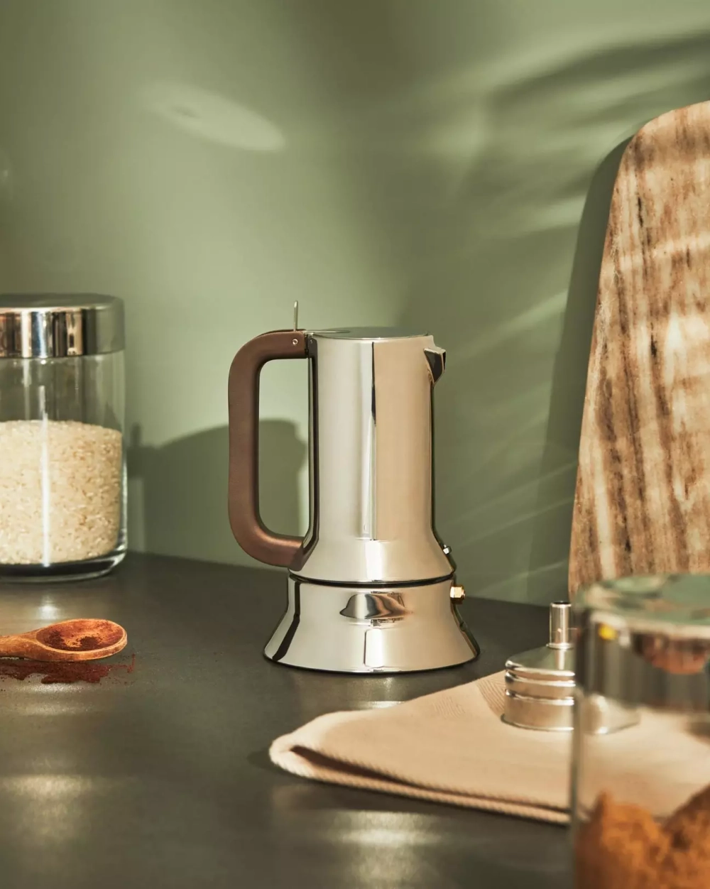 Alessi - турка кофеварка  для приготовления эспрессо под давлением на 1 чашку. / артикул   9090/1  / GTIN 8003299011759