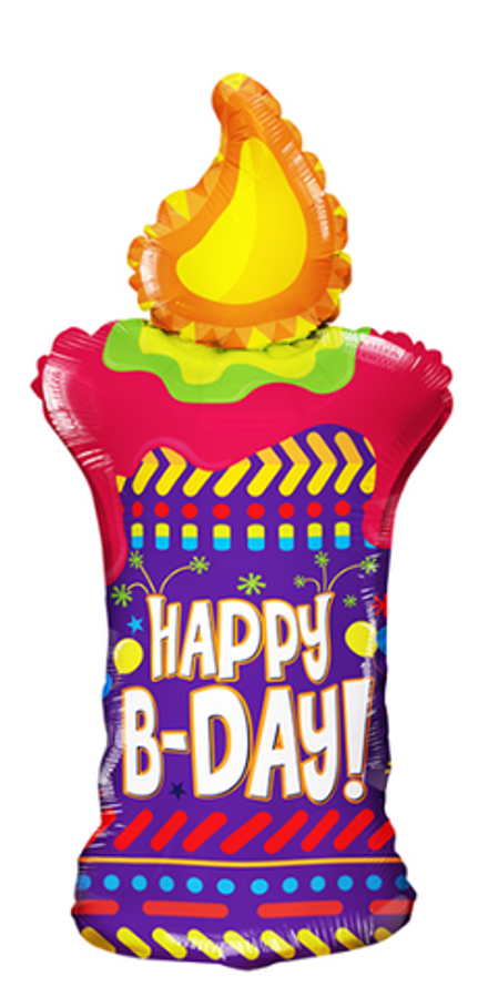 Фигура С Днем Рождения Свеча 36"/91см