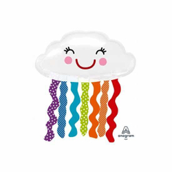 Шар фигура "Облако с дождиком улыбчивое" 45 см