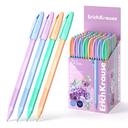 Ручка шар. EK U-108 Stick Pastel Bloom Ultra Glide Technology 1мм, синяя