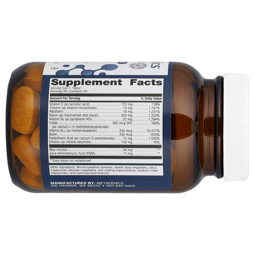 Metagenics, комплекс витаминов группы B, 60 таблеток