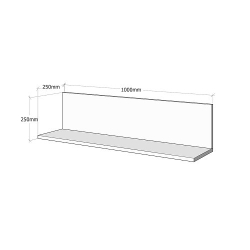 Полка настенная в стиле Икеа белого цвета размером 100 см | ПН006-1000 | Выбор цвета|