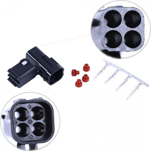 Разъем 12015024 жгута бензонасоса, датчика кислорода ВАЗ 2108-2110 4-х контакт. с проводами, ответная часть AX-307 (VOLTON)