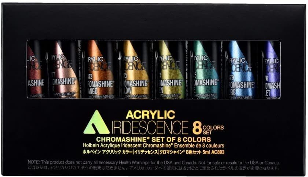 Holbein Acrylic Iridescence Chroma Shine Set 8 цветов 5 ml [AC893]