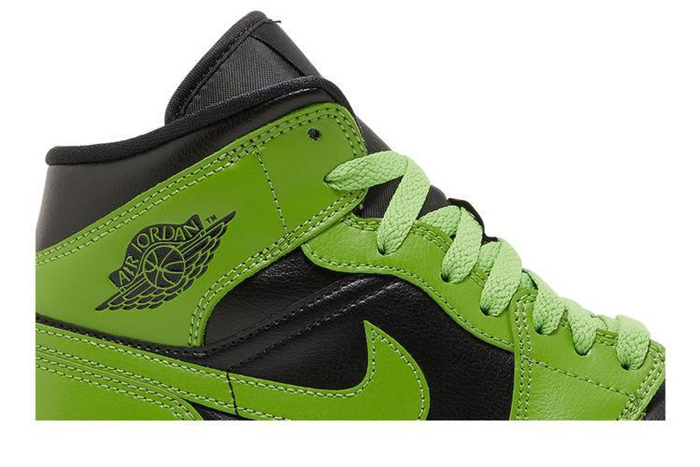 Кроссовки Jordan Air Jordan 1 Mid "Green Black" (Женская размерная сетка)