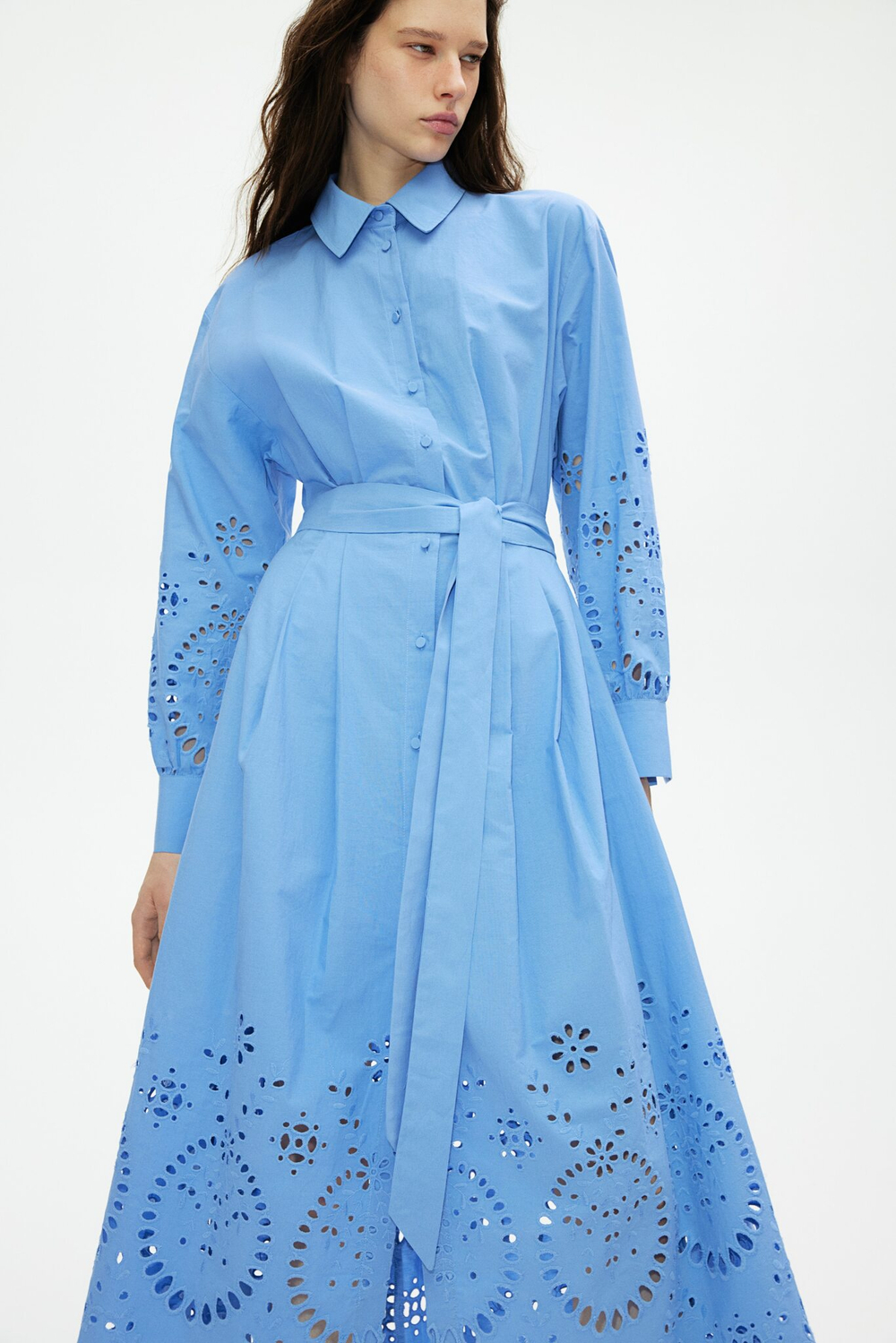 Платье-рубашка broderie anglaise