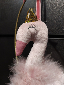 Подвеска Фламинго в круге 21х10х21см House of Seasons розовая