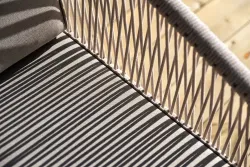 "Канны" лаунж-зона 4-местная из роупа со столиком "Канны" цвета "дуб", основание дуб, роуп бежевый