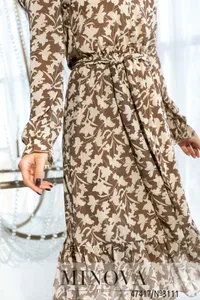 Платье 3111-бежевый-листок Minova