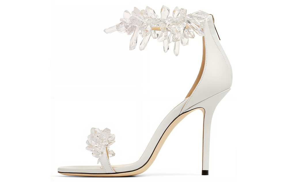 Jimmy Choo Maisel Leather One Strap Sandals Women"s White