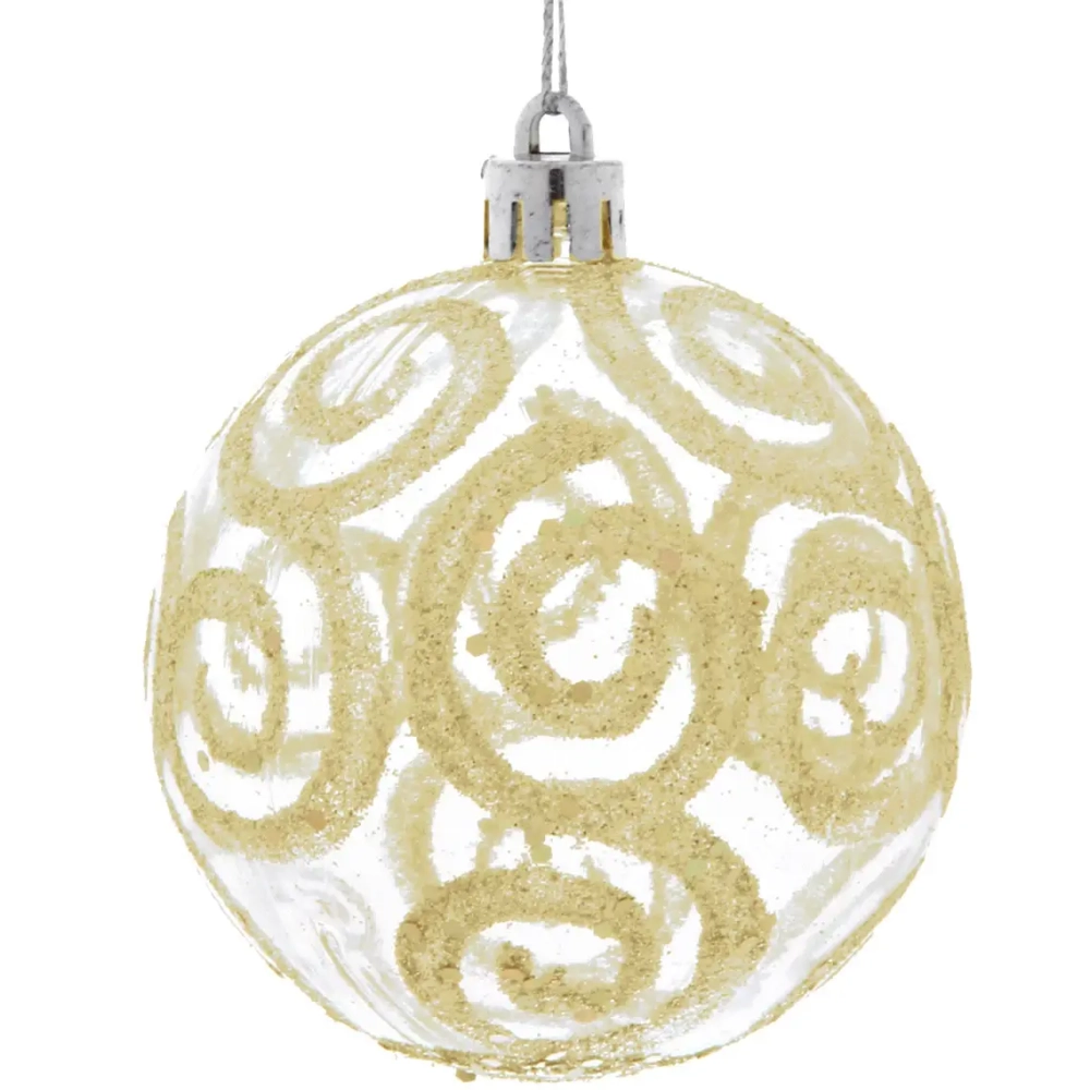 Новогодние шары 7см (набор 3шт) «Зимние узоры», микс