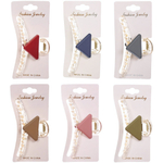 Заколка - краб для волос на блистере «LAVE», шесть цветов в ассортименте, 9см