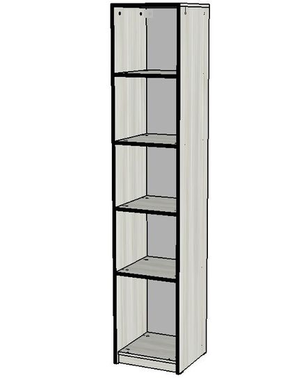 Шкаф ГРАНД-ЛАВОРО-20 /400*2000*400/ белый / белый