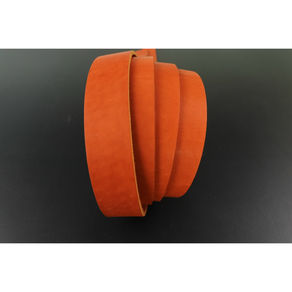 Ременная заготовка Рыжая гладкая 4мм+⠀⠀