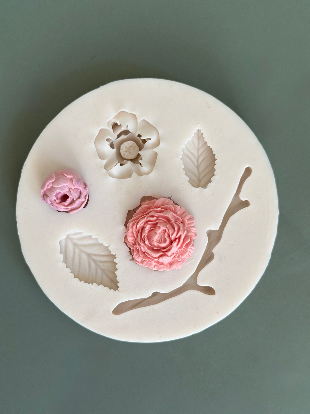 Молд силиконовый для творчества " Японский цветок 2" диаметр молда 9 см / Форма для мыла, воска, гипса и полимерной глины