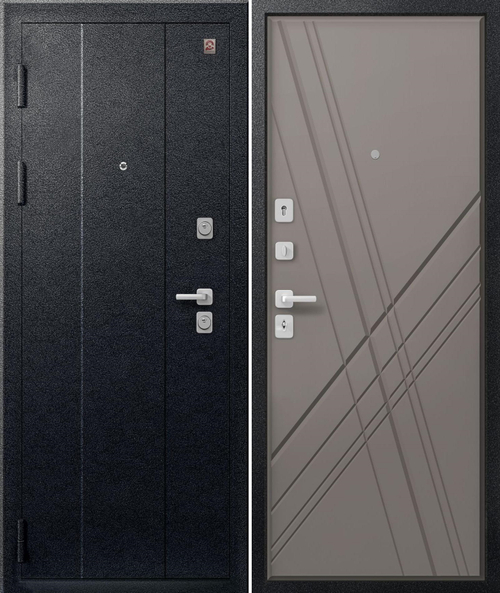 Входная дверь Центурион C-106 Чёрный муар - Базальт