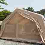 Пневмокаркасная палатка «Летний Уют» 4,8×3,6×2,2 м — семейная, кемпинговая из ПВХ