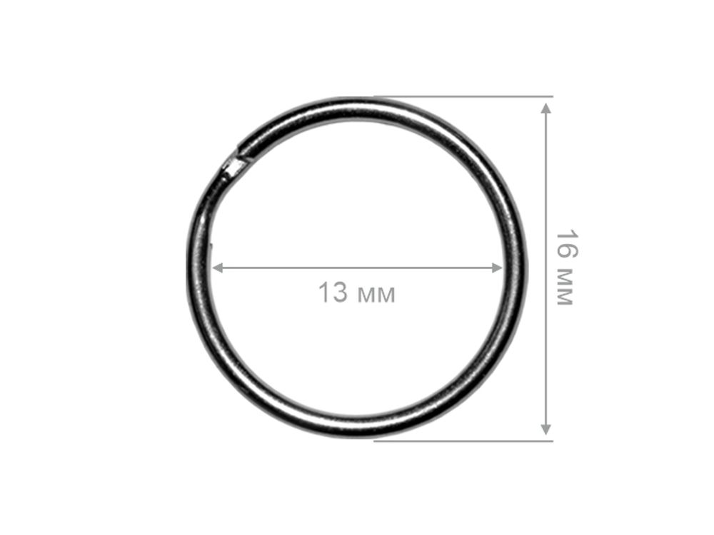 Кольцо для ленты 15 мм, серебристое, 100 шт.