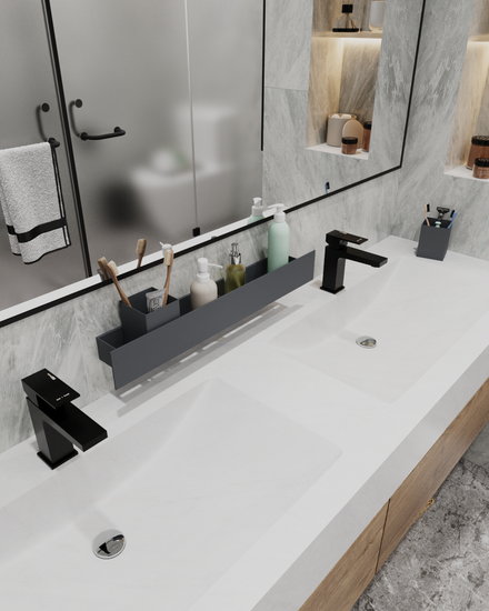 Полка-органайзер с двумя секциями Loco 60 (графит)