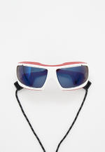 Спортивные очки LiP Typhoon / Gloss White - Red / Zeiss / PA Polarized / Gun Blue Lens